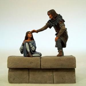 54mm Diorama Jon Snow and Arya Stark - OOP