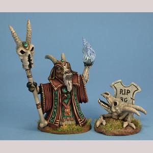 Goat Necromancer & Skeleton