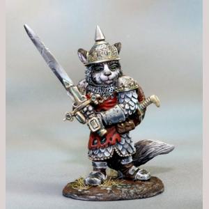 Ragdoll Cat Warrior with Two Handed Sword