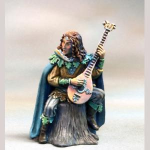 Sitting Elven Bard with Lute