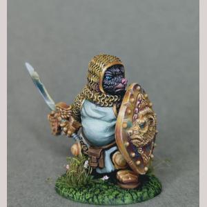 Honey Badger Paladin with Sword and Shield